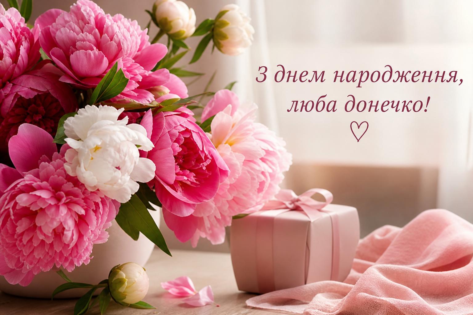 Гарні привітання з днем народження дочці українською мовою