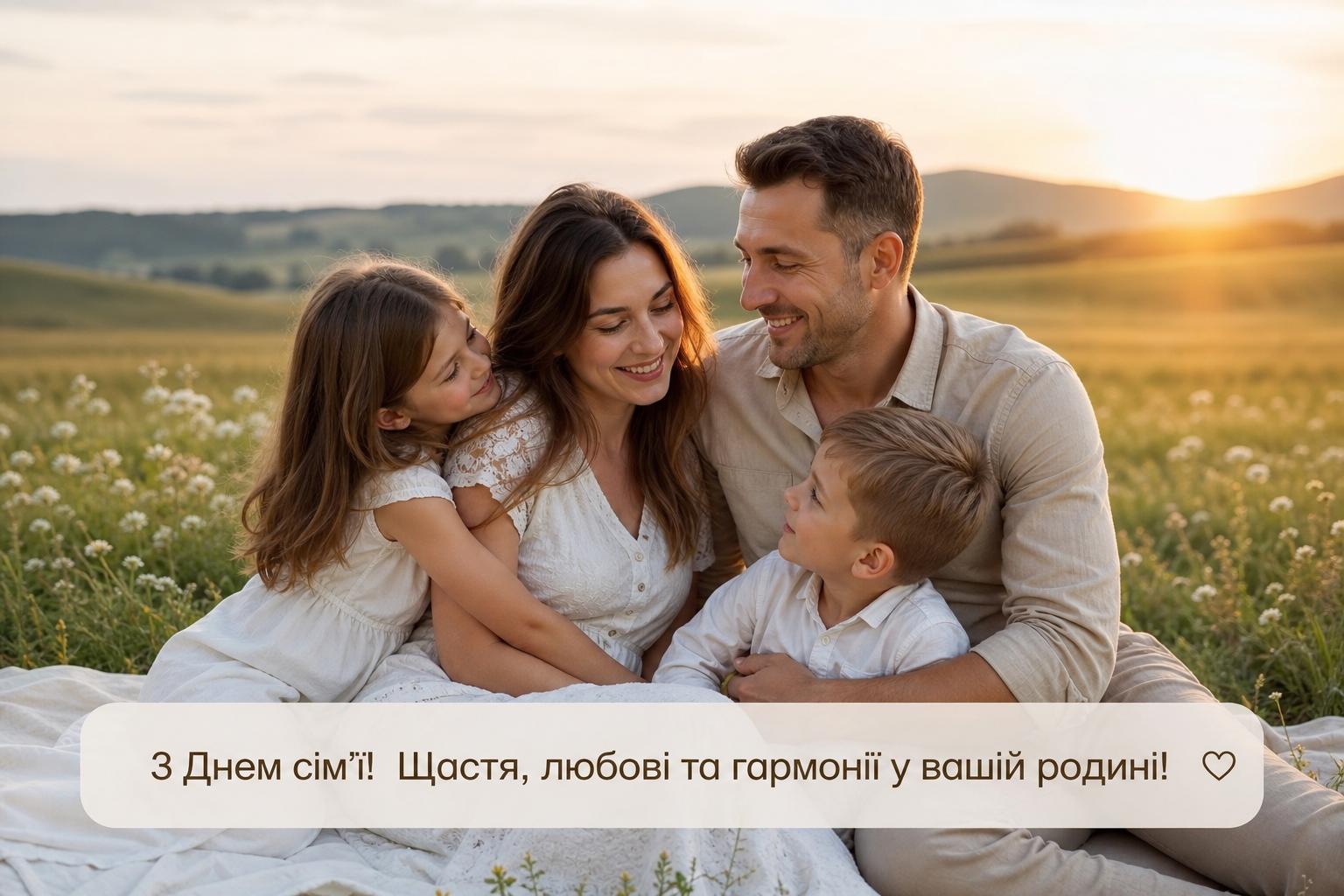 Привітання з Днем сімї українською мовою. Короткі побажання з Днем сім’ї для СМС Привітання з Днем сімї українською мовою. Короткі побажання з Днем сім’ї для СМС фото