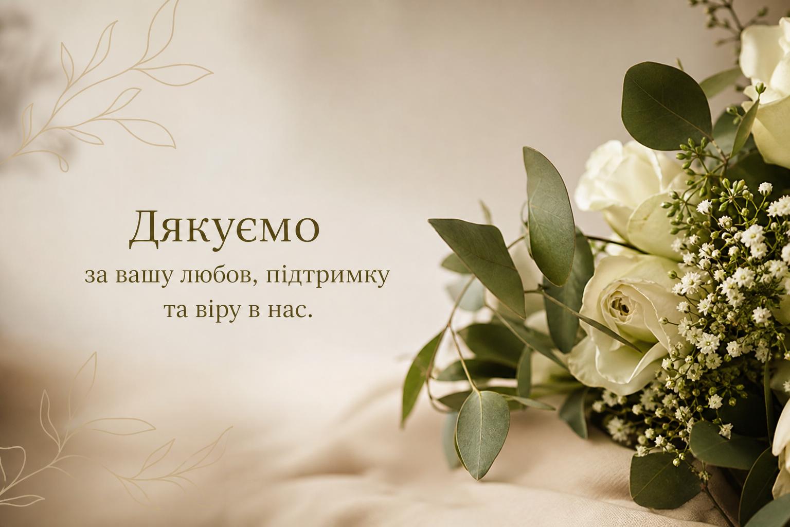 Гарні cлова подяки батькам на весіллі у прозі, українською мовою