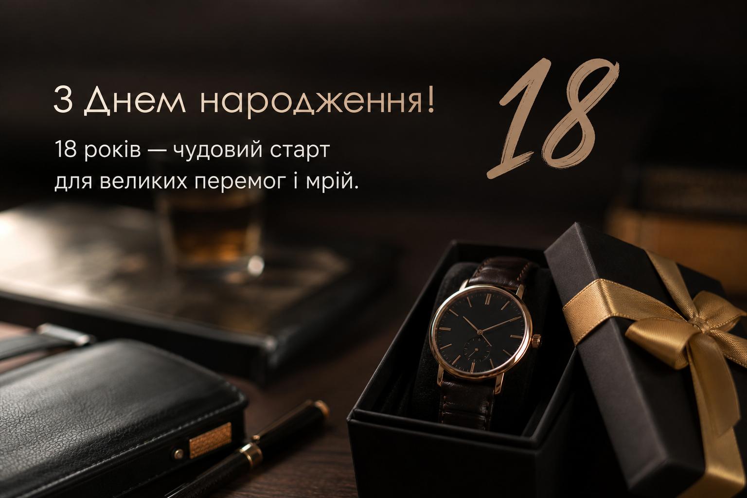 Привітання з днем народження на 18 років хлопцю своїми словами, у прозі