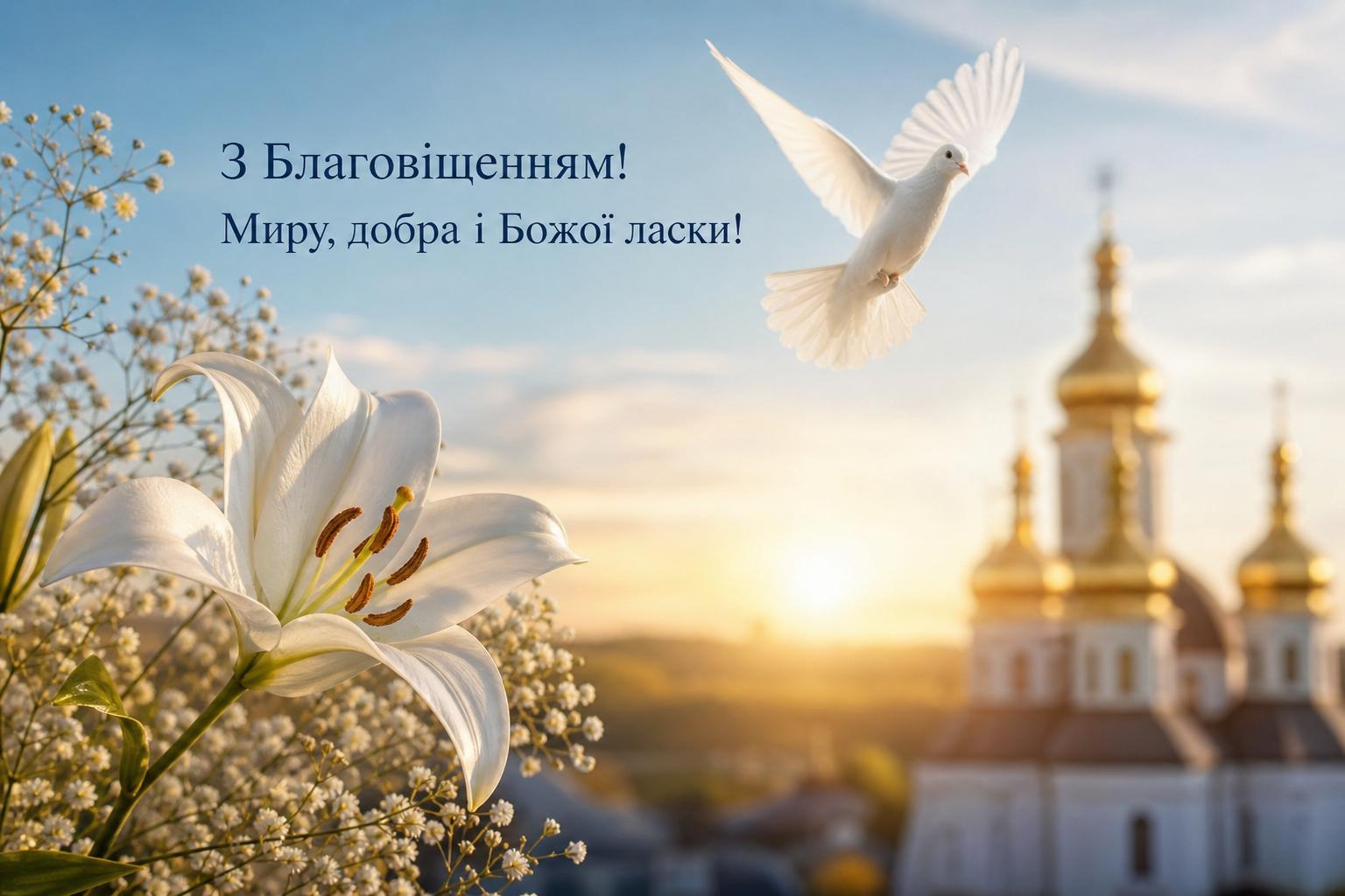 СМС привітання з Благовіщенням українською мовою. Поетичні рядки до Благовіщення СМС привітання з Благовіщенням українською мовою. Поетичні рядки до Благовіщення фото