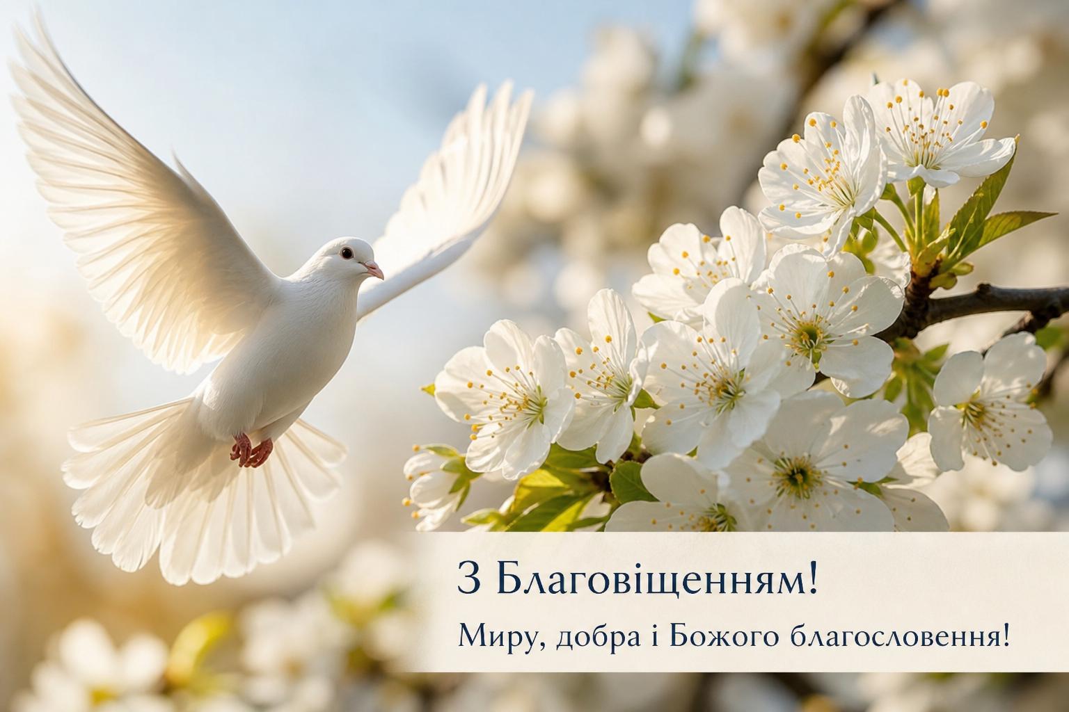СМС привітання з Благовіщенням українською мовою. Щирі привітання з Благовіщенням у прозі СМС привітання з Благовіщенням українською мовою. Щирі привітання з Благовіщенням у прозі фото