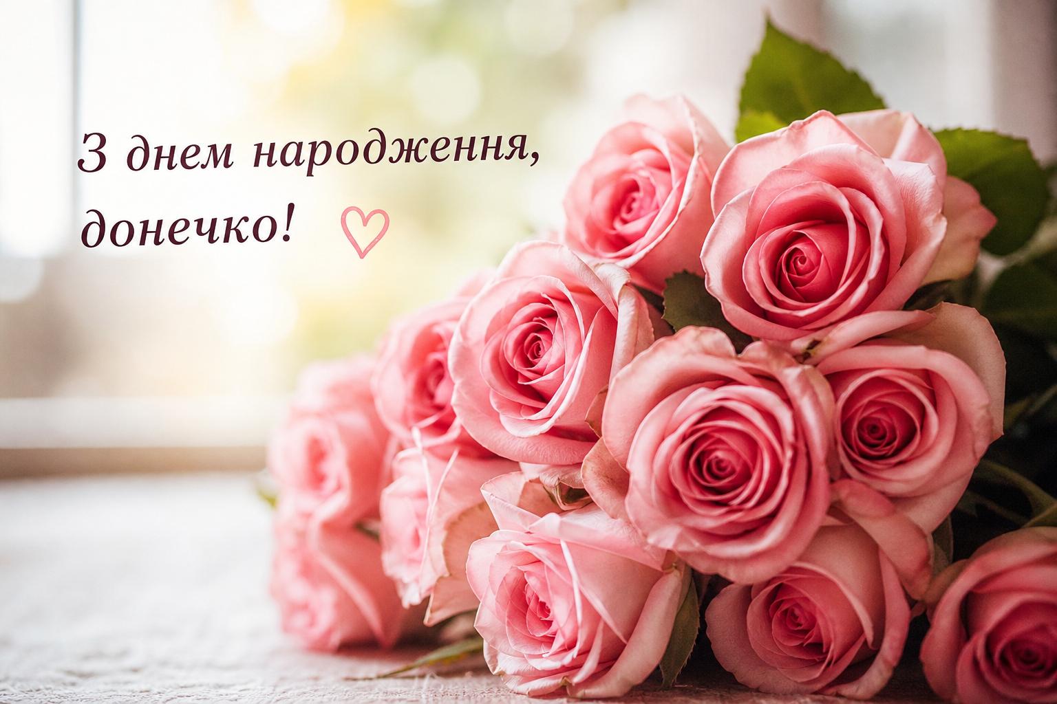 СМС привітання з днем народження дочці українською