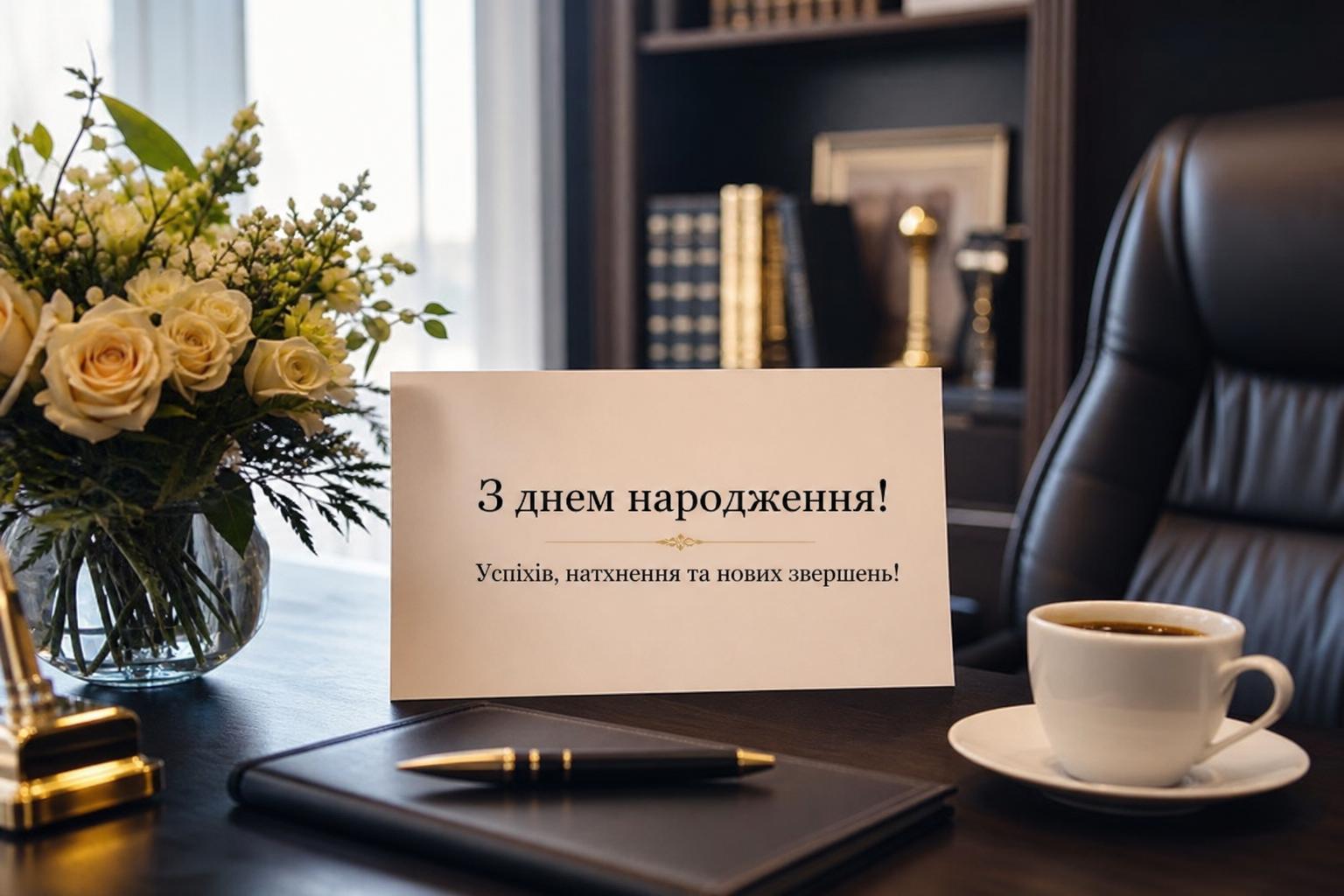 Привітання з днем народження керівнику своїми словами