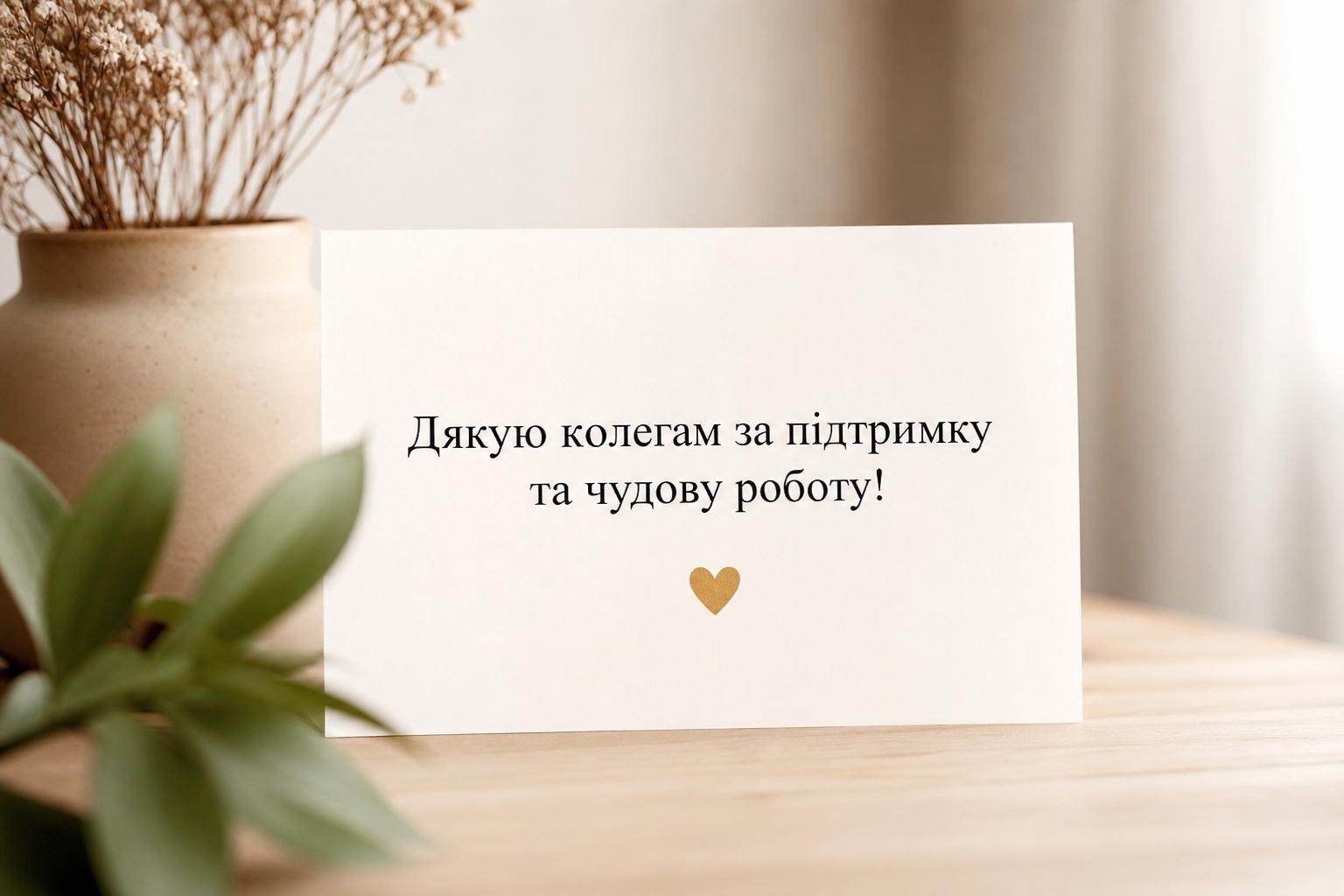 СМС слова подяки колегам по роботі українською