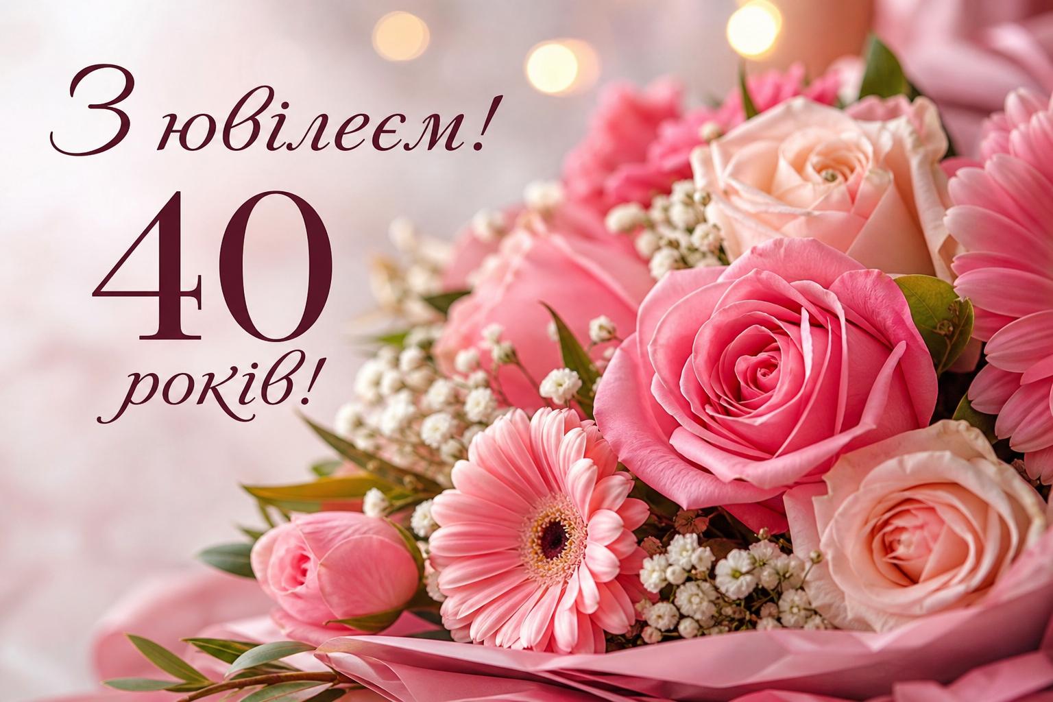 Привітання на Ювілей 40 років жінці у прозі. Привітання з 40-річчям у віршах Привітання на Ювілей 40 років жінці у прозі. Привітання з 40-річчям у віршах фото