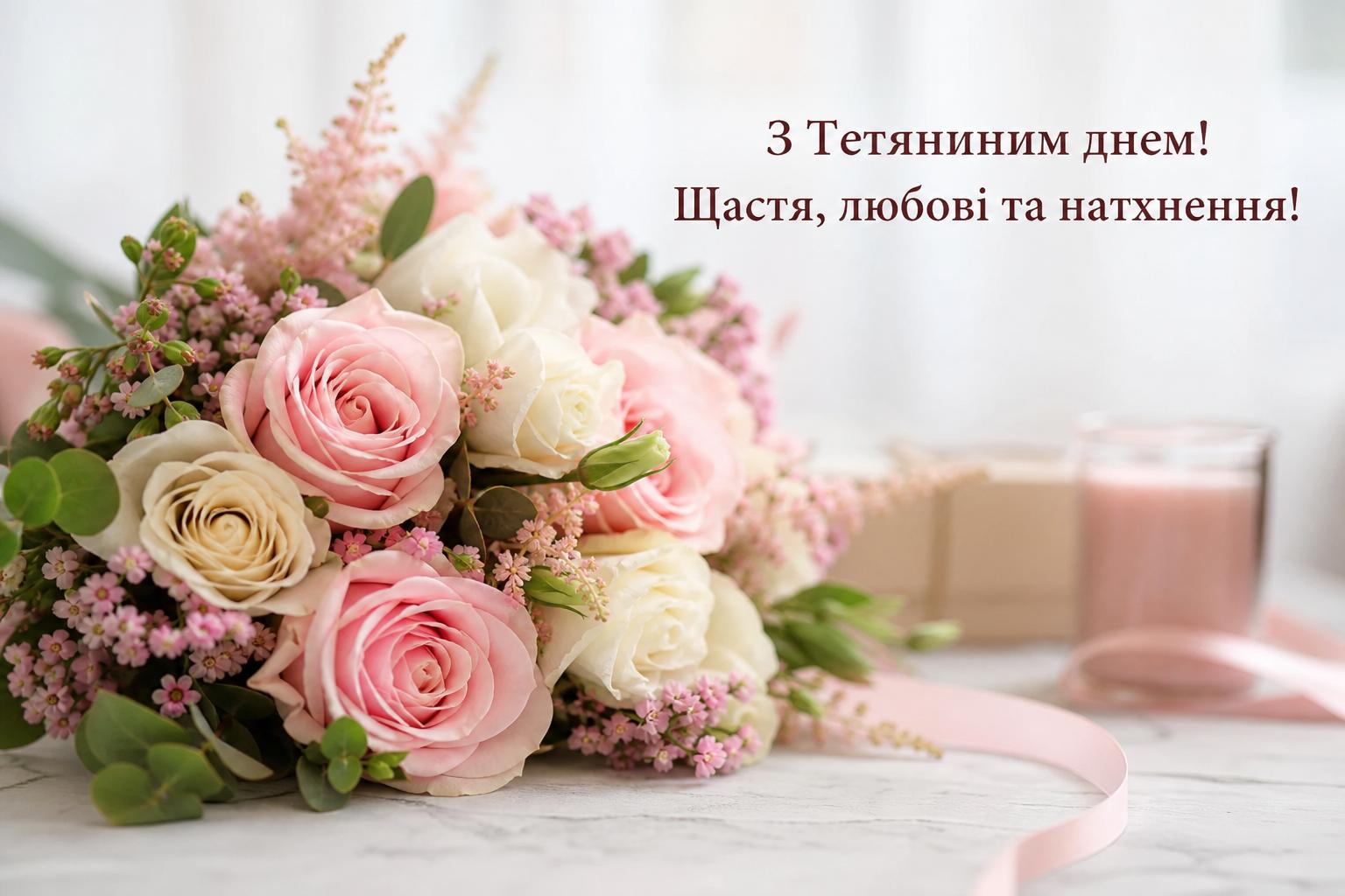 СМС привітання з Тетяниним днем у прозі, українською мовою
