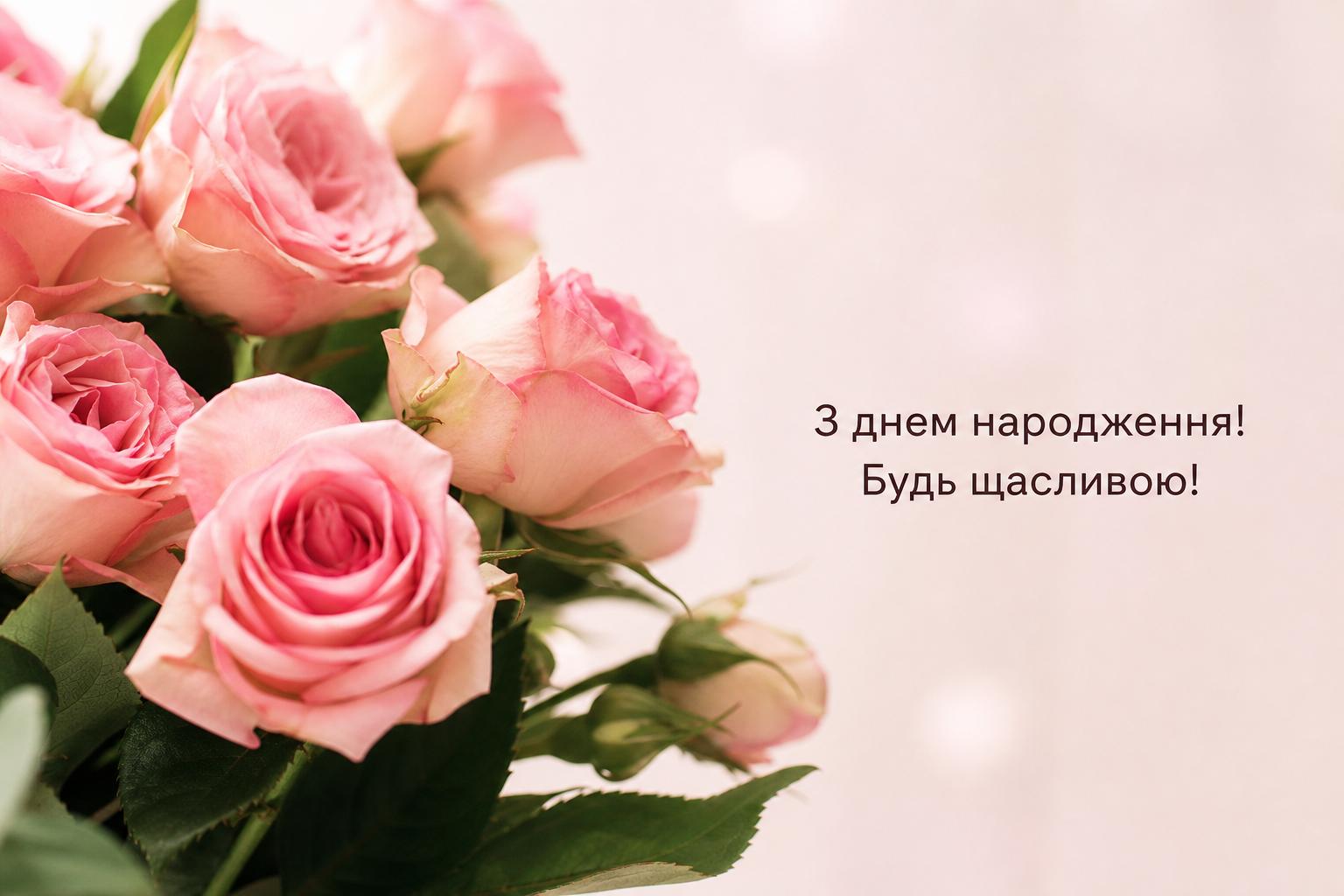 СМС привітання з днем народження дівчині своїми словами