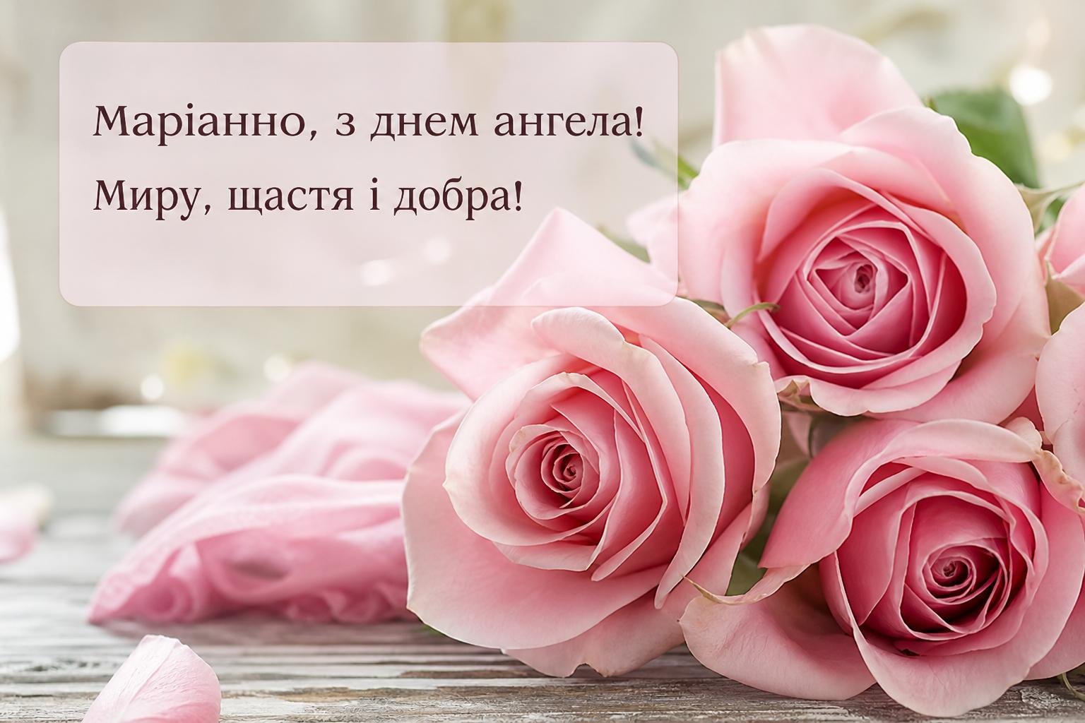 СМС привітання з днем ангела Маріанни простими словами. Привітання з днем ангела Маріанни у прозі СМС привітання з днем ангела Маріанни простими словами. Привітання з днем ангела Маріанни у прозі фото