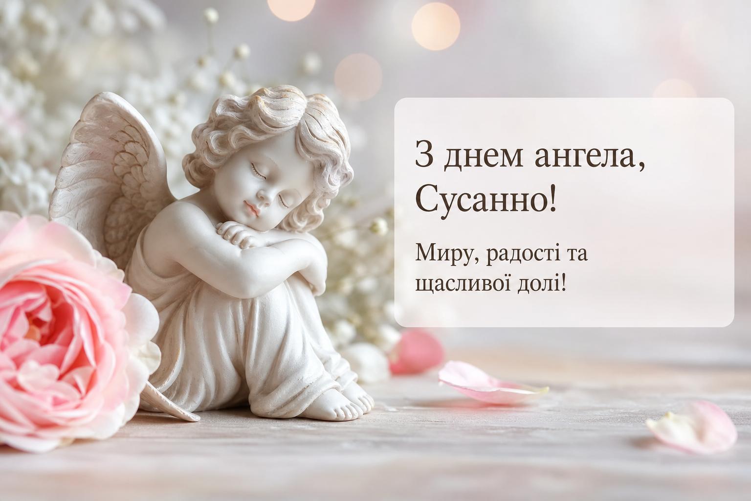 Найкращі привітання з днем ангела Сусанни українською. Короткі побажання для СМС Найкращі привітання з днем ангела Сусанни українською. Короткі побажання для СМС фото