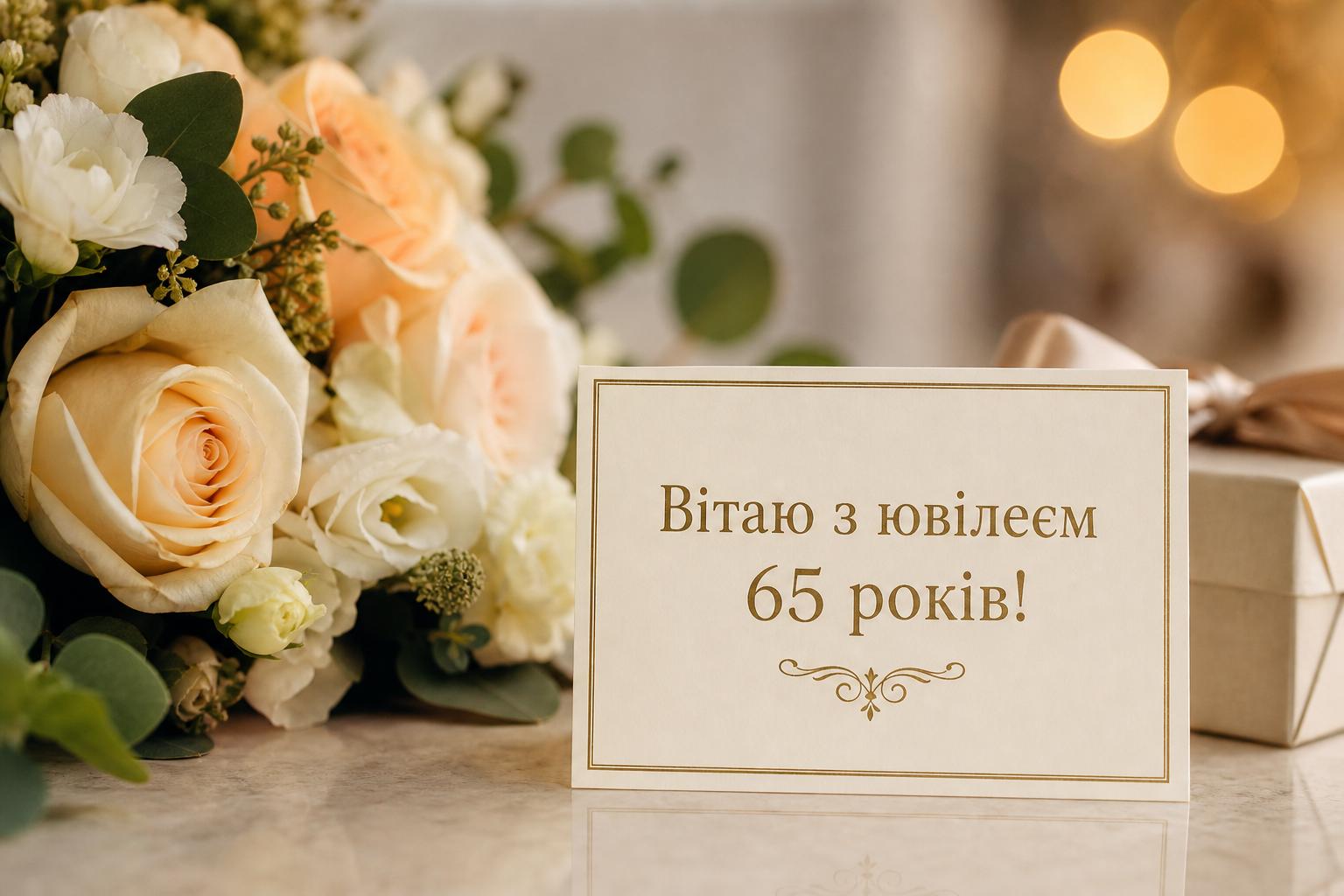 Кращі привітання на Ювілей 65 років простими словами. Привітання з ювілеєм 65 років у віршах Кращі привітання на Ювілей 65 років простими словами. Привітання з ювілеєм 65 років у віршах фото
