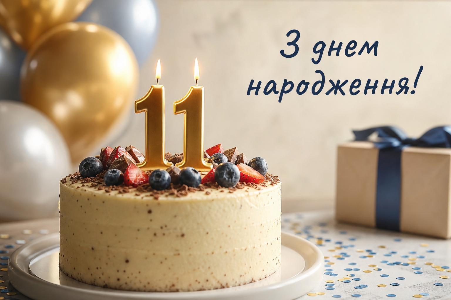 Привітання з днем народження дитині на 11 років українською