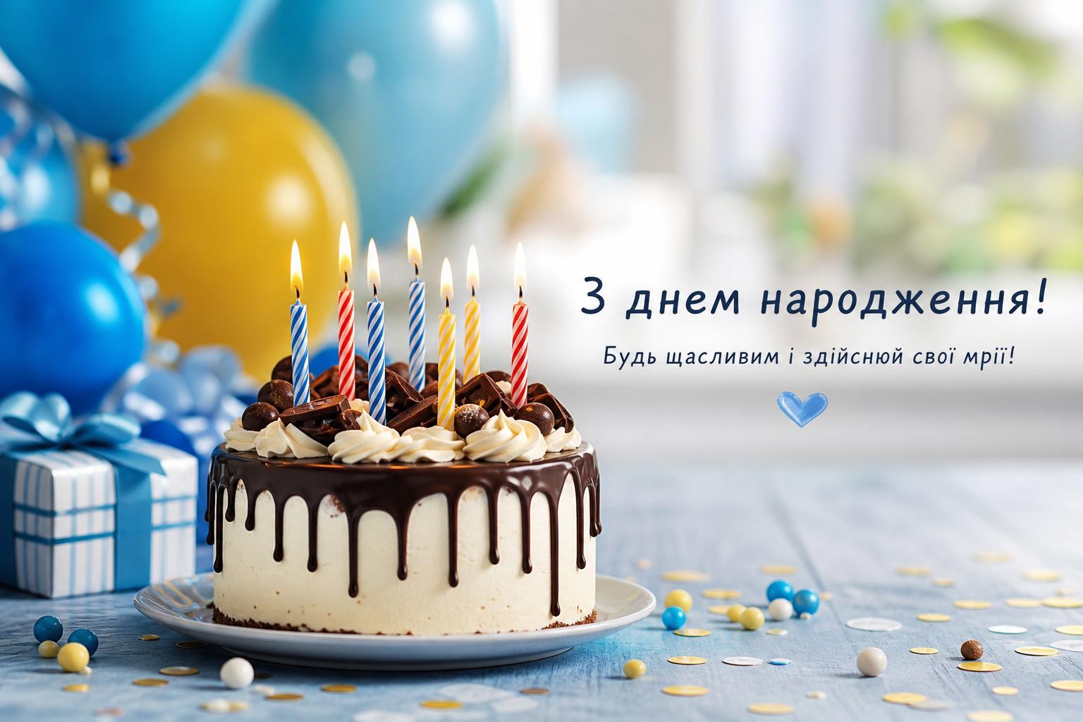 Красиві привітання з днем народження хлопчику простими словами