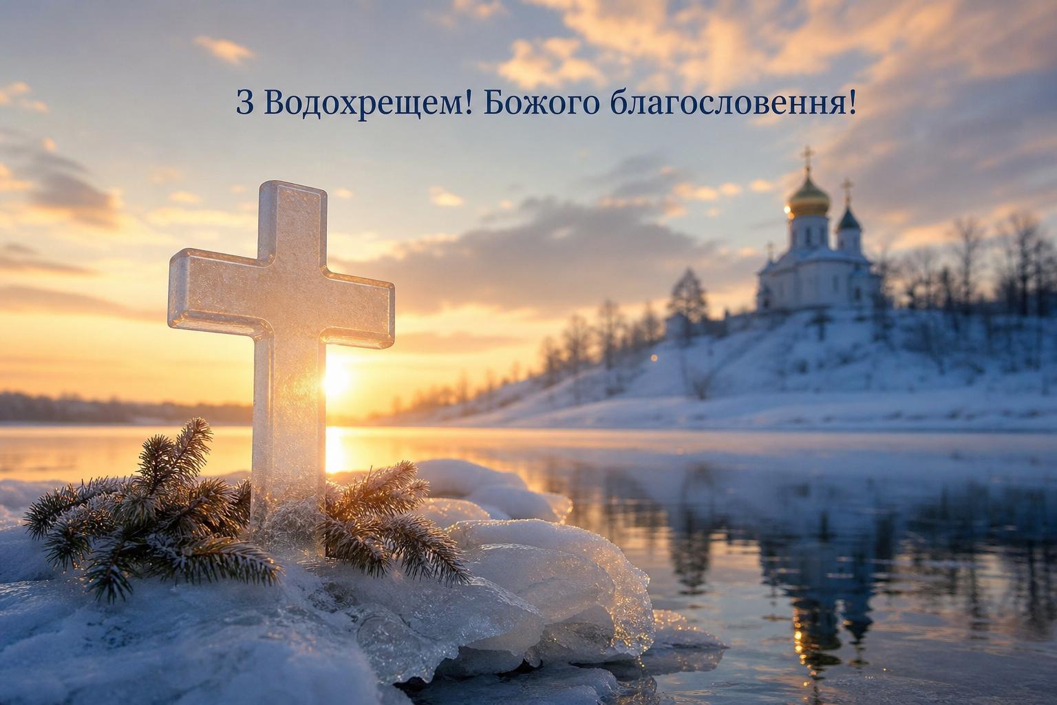 Красиві привітання з Водохрещем