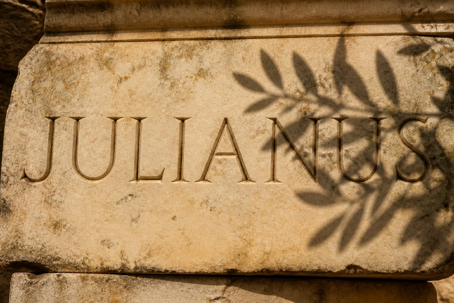 Давньоримський напис Julianus на мармурі