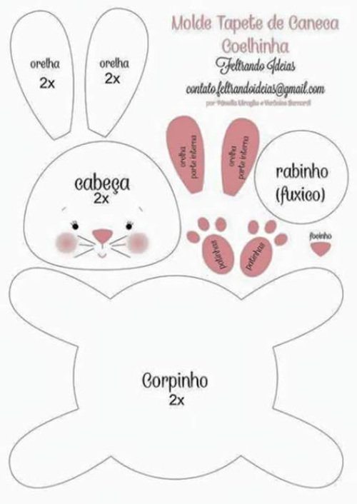 Кролики та Зайці фетру на Новий рік 2023: викрійки та фото-ідеї
