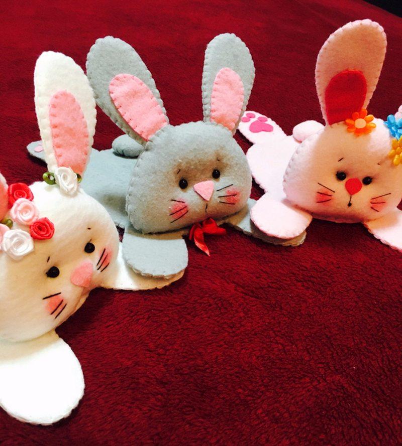 Кролики та Зайці фетру на Новий рік 2023: викрійки та фото-ідеї