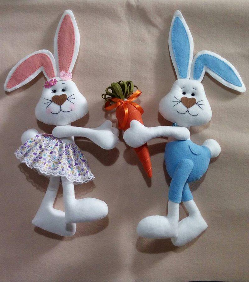 Кролики та Зайці фетру на Новий рік 2023: викрійки та фото-ідеї