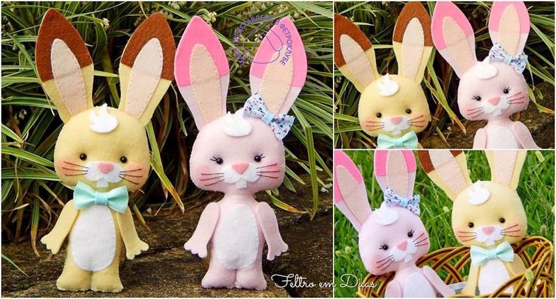 Кролики та Зайці фетру на Новий рік 2023: викрійки та фото-ідеї