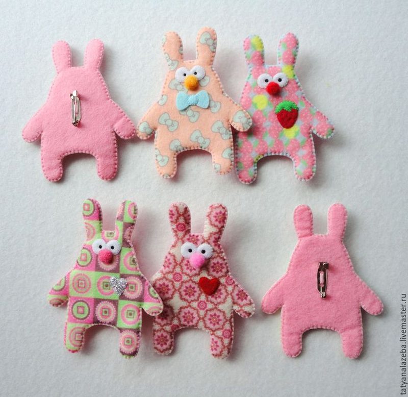 Кролики та Зайці фетру на Новий рік 2023: викрійки та фото-ідеї