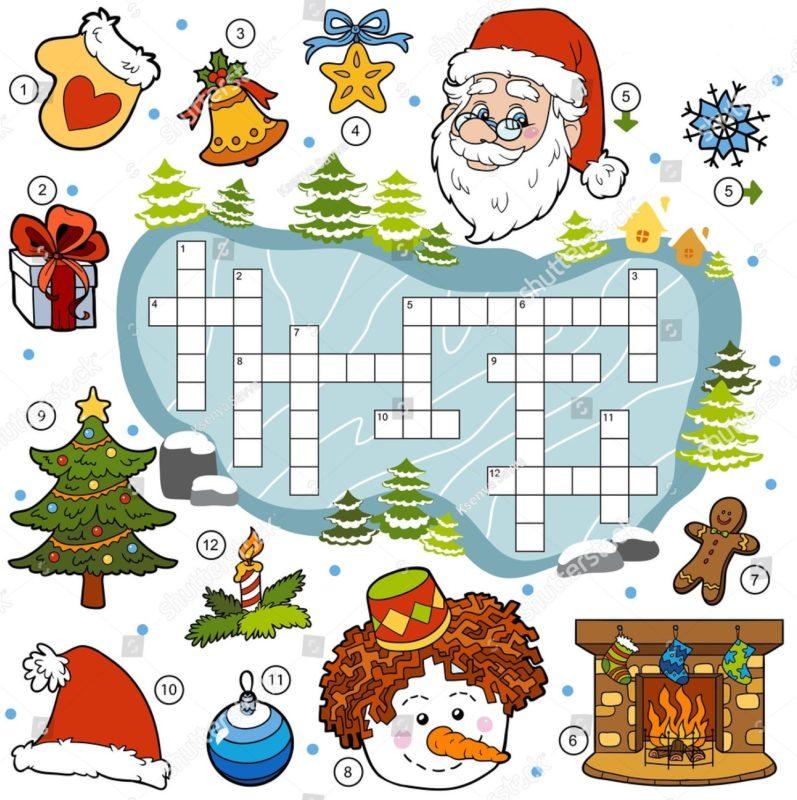 Найкращі новорічні Кросворди та Сканворди для дітей
