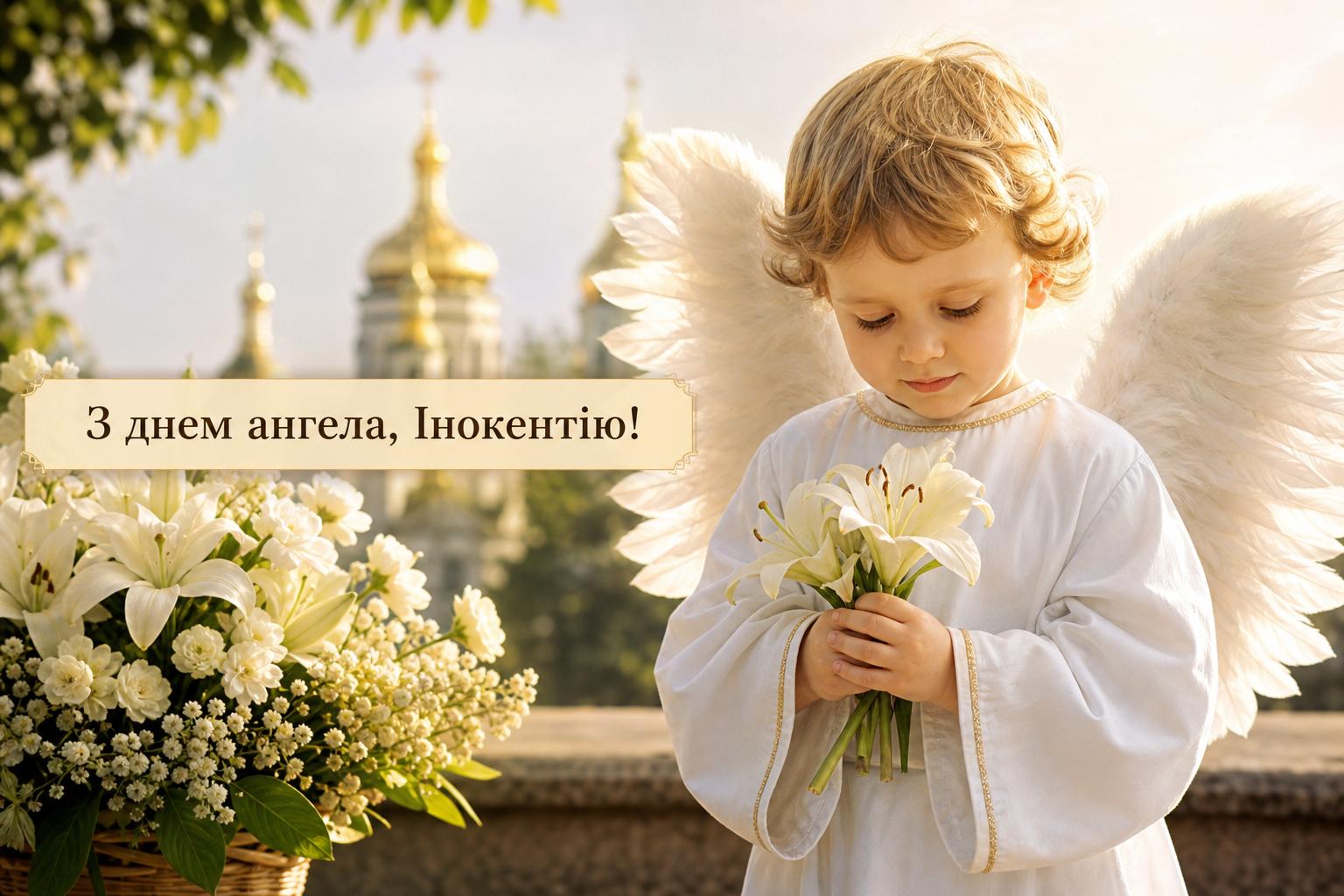 Щирі привітання з днем ангела Інокентія українською мовою