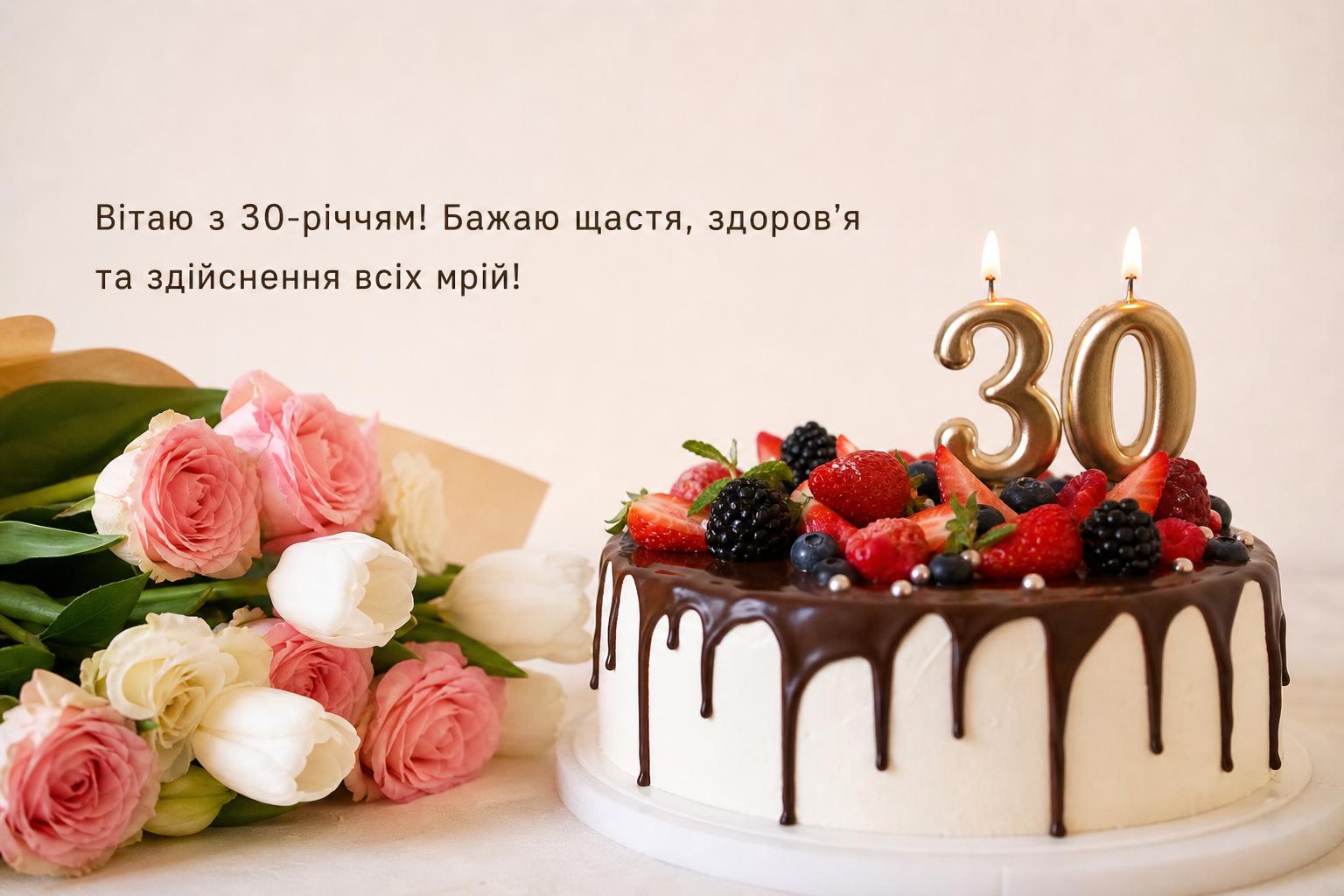 СМС привітання на Ювілей 30 років простими словами. Привітання з 30-річчям у прозі своїми словами СМС привітання на Ювілей 30 років простими словами. Привітання з 30-річчям у прозі своїми словами фото