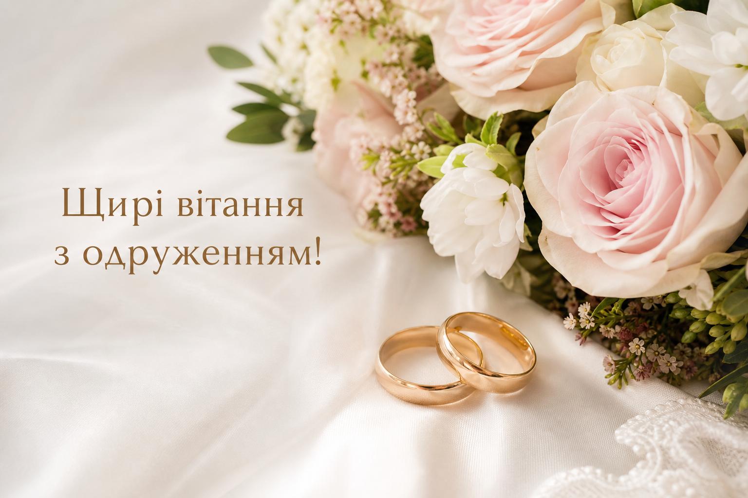 Щирі привітання з одруженням у прозі, українською мовою