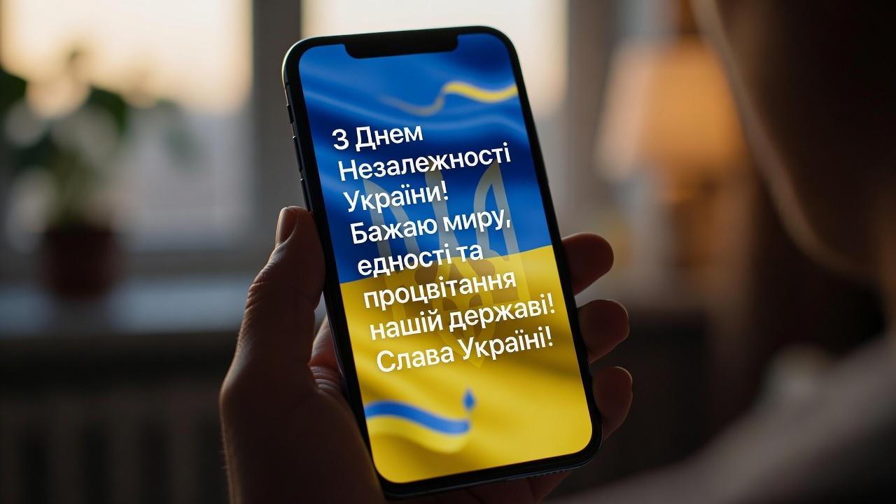 СМС привітання з Днем Незалежності України українською