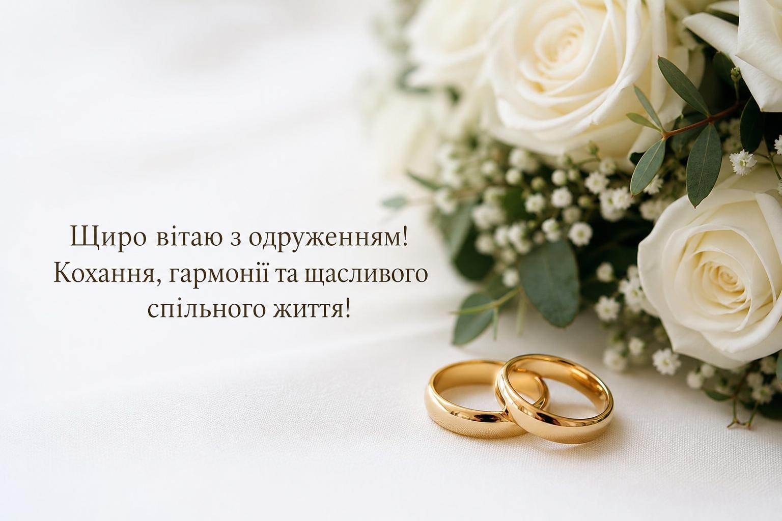 Щирі привітання з одруженням у прозі, українською мовою. Короткі побажання (для СМС) Щирі привітання з одруженням у прозі, українською мовою. Короткі побажання (для СМС) фото