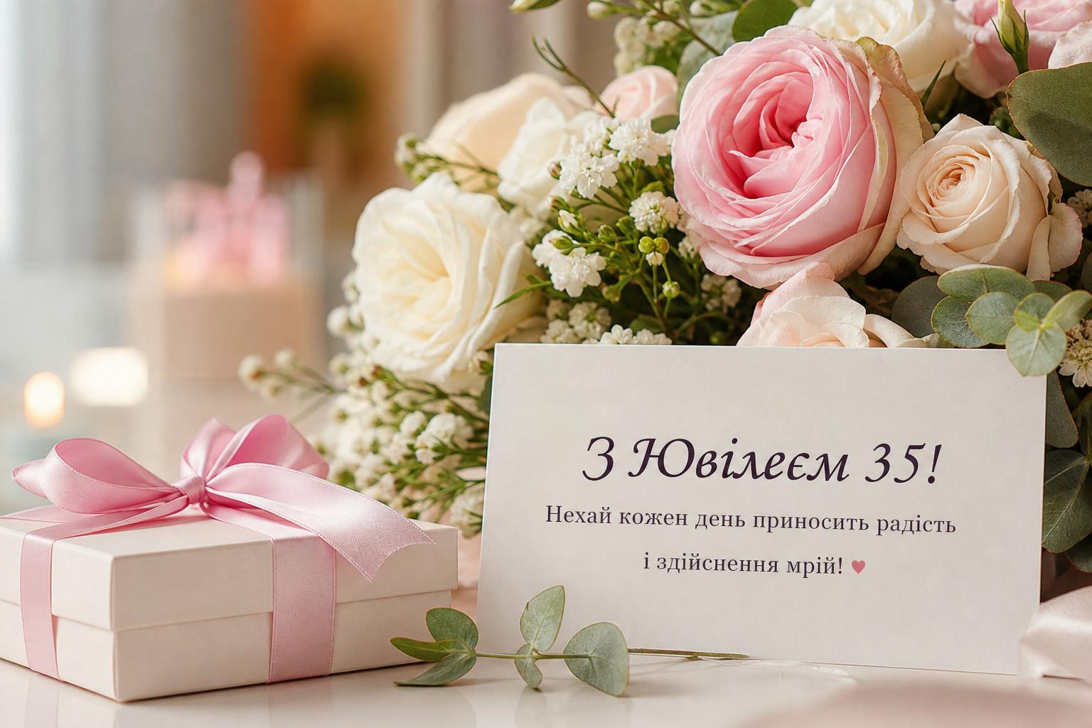 СМС привітання на Ювілей 35 років жінці. Привітання у прозі СМС привітання на Ювілей 35 років жінці. Привітання у прозі фото