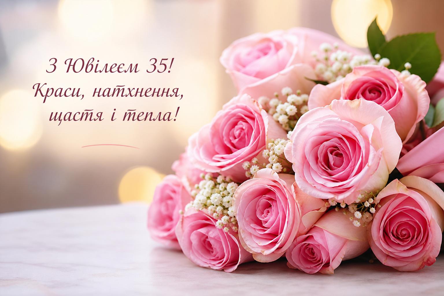 СМС привітання на Ювілей 35 років жінці. Привітання у віршах СМС привітання на Ювілей 35 років жінці. Привітання у віршах фото