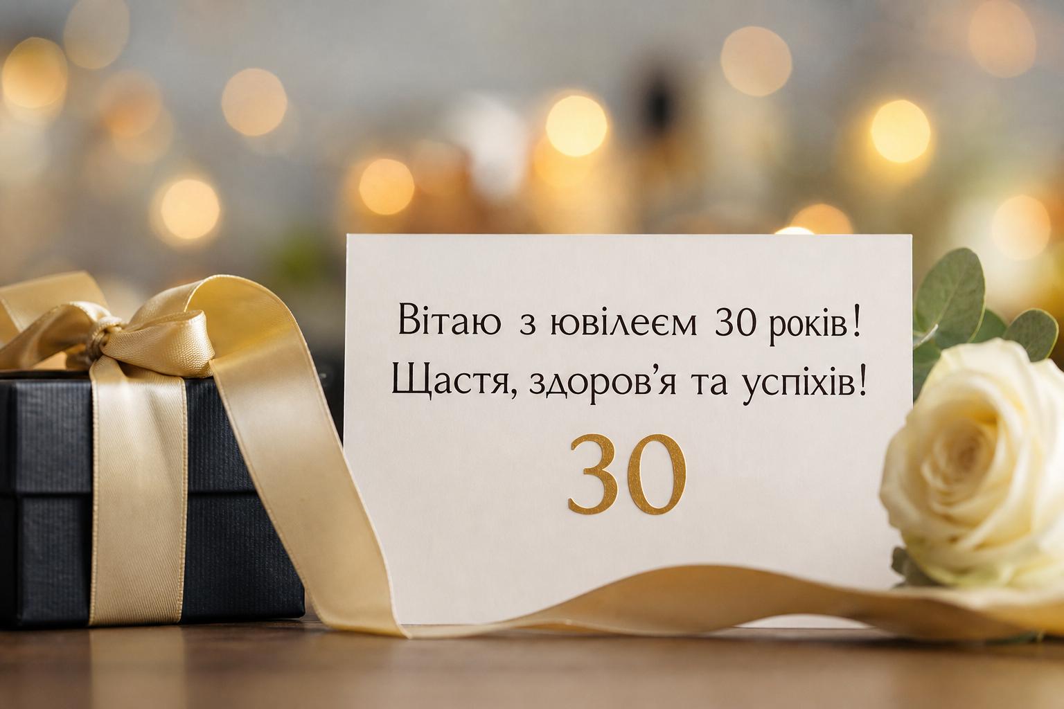 СМС привітання на Ювілей 30 років простими словами. Короткі побажання для СМС СМС привітання на Ювілей 30 років простими словами. Короткі побажання для СМС фото