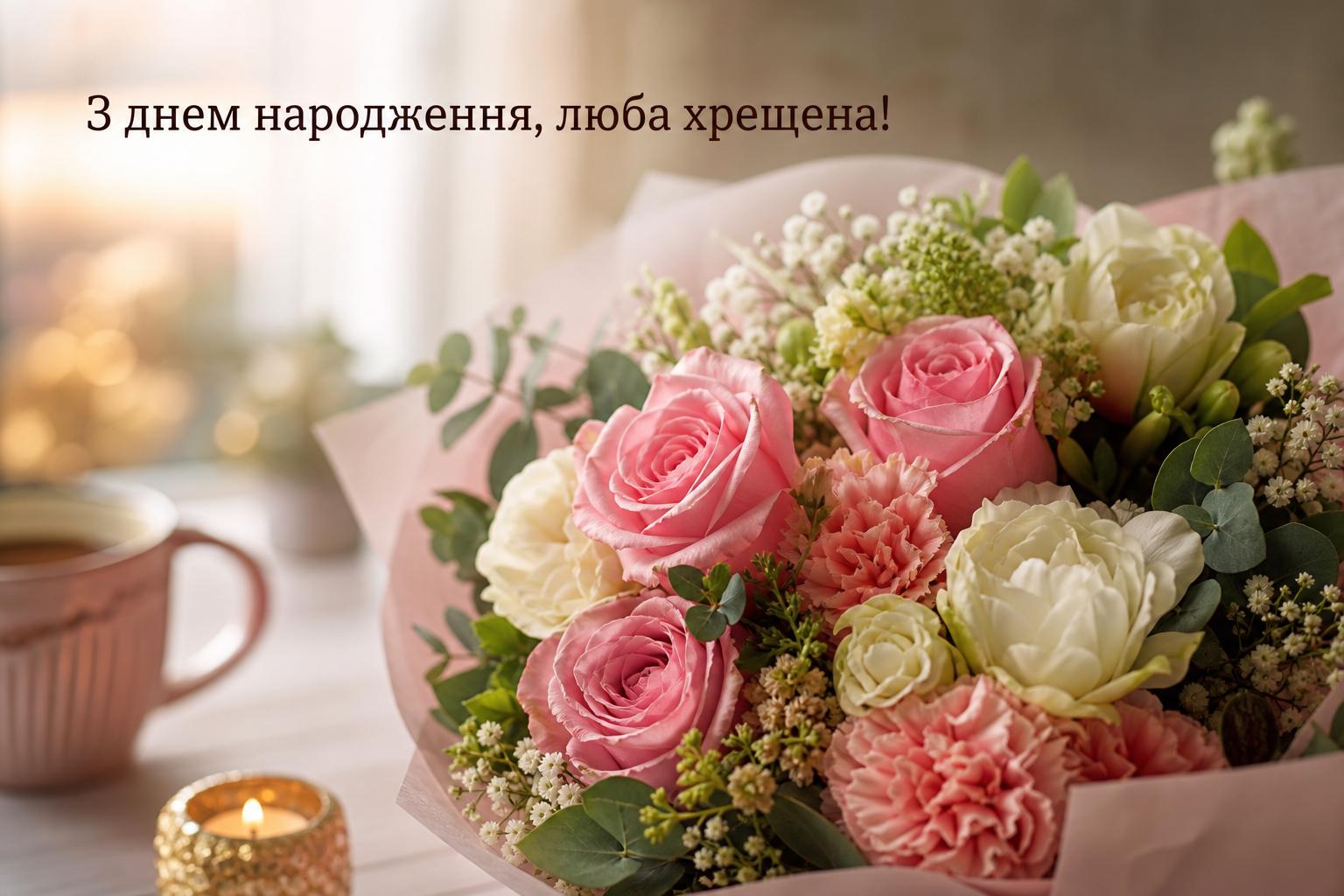 СМС привітання з днем народження хрещеній українською