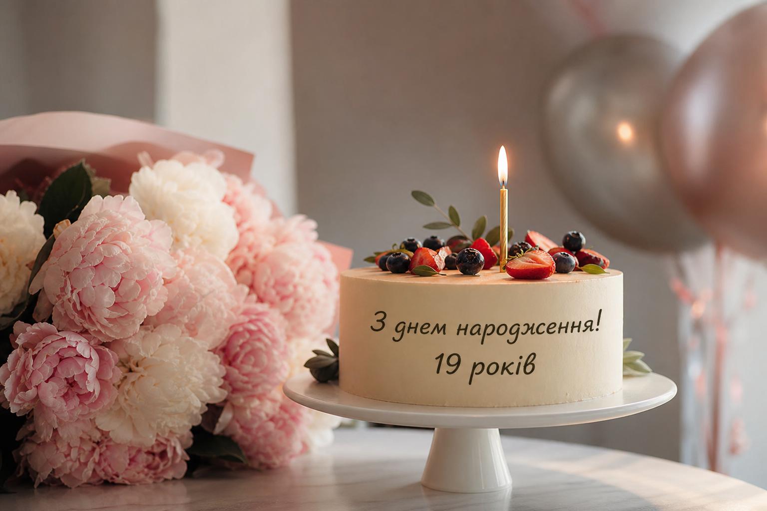 Красиві привітання з 19 річчям, з днем народження 19 років простими словами