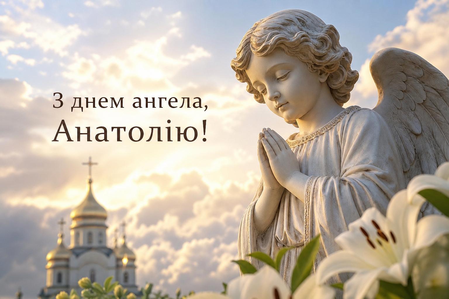 Привітання з днем ангела Анатолія українською