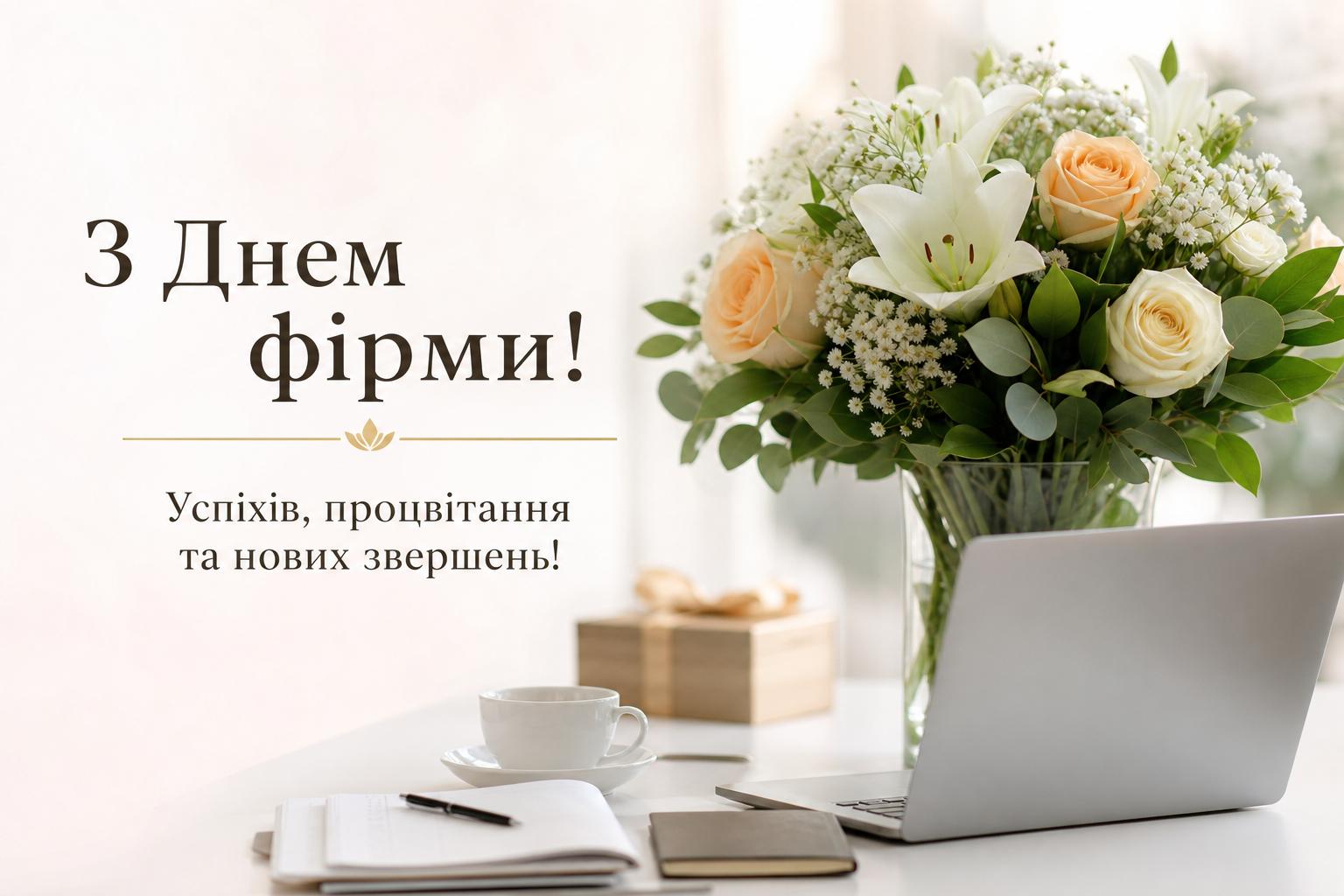 Гарні привітання з днем фірми у прозі, українською мовою. Привітання у віршах з днем фірми Гарні привітання з днем фірми у прозі, українською мовою. Привітання у віршах з днем фірми фото