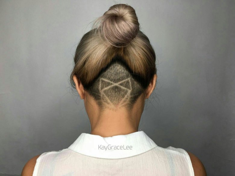 Виголена потилиця каре - 74 фото