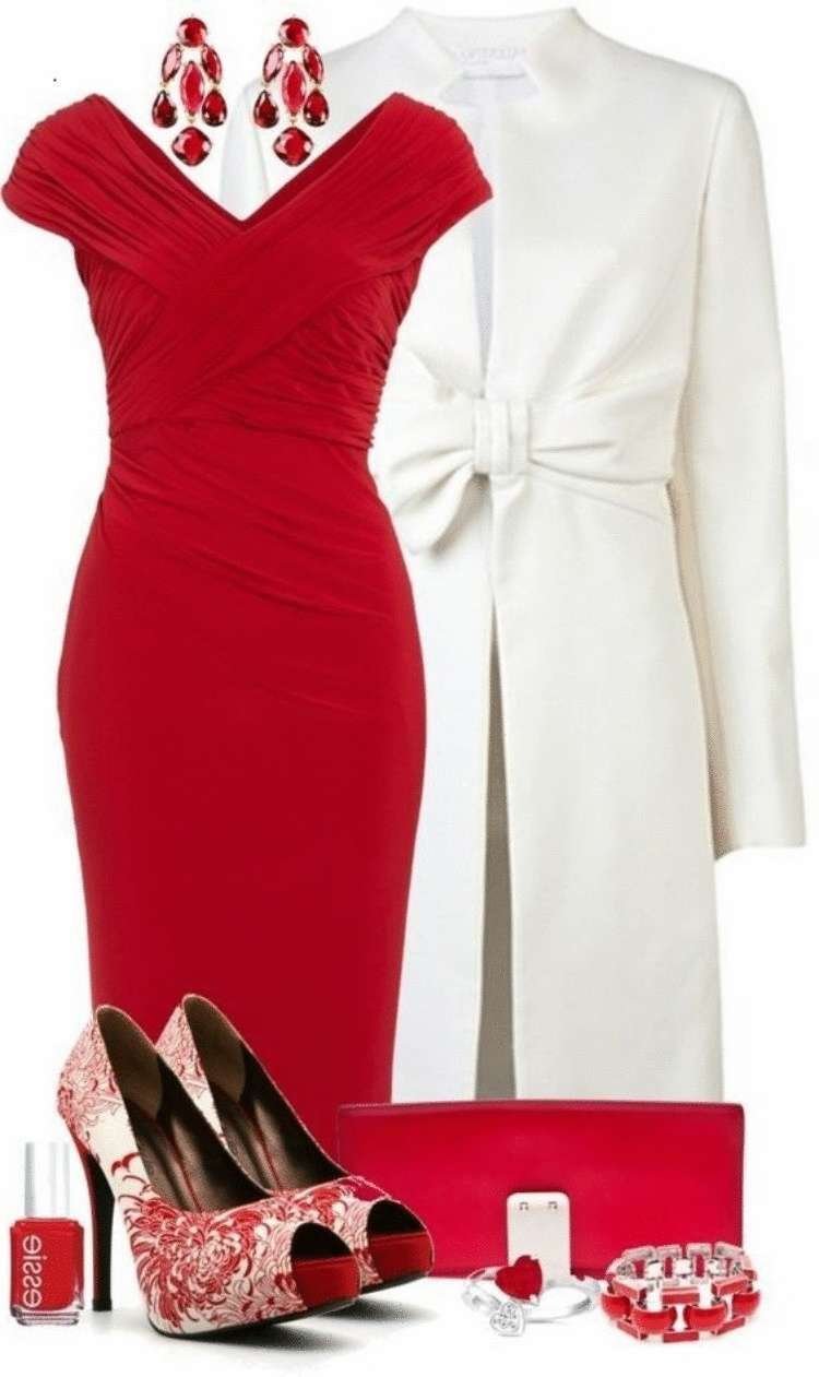 Поєднання червоного та білого в одязі