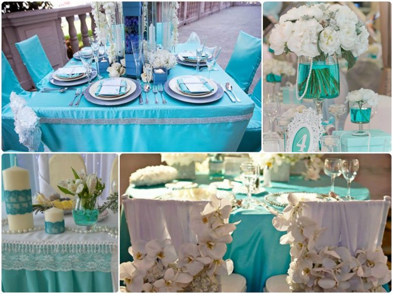 Прикраси альтанки на бірюзове весілля