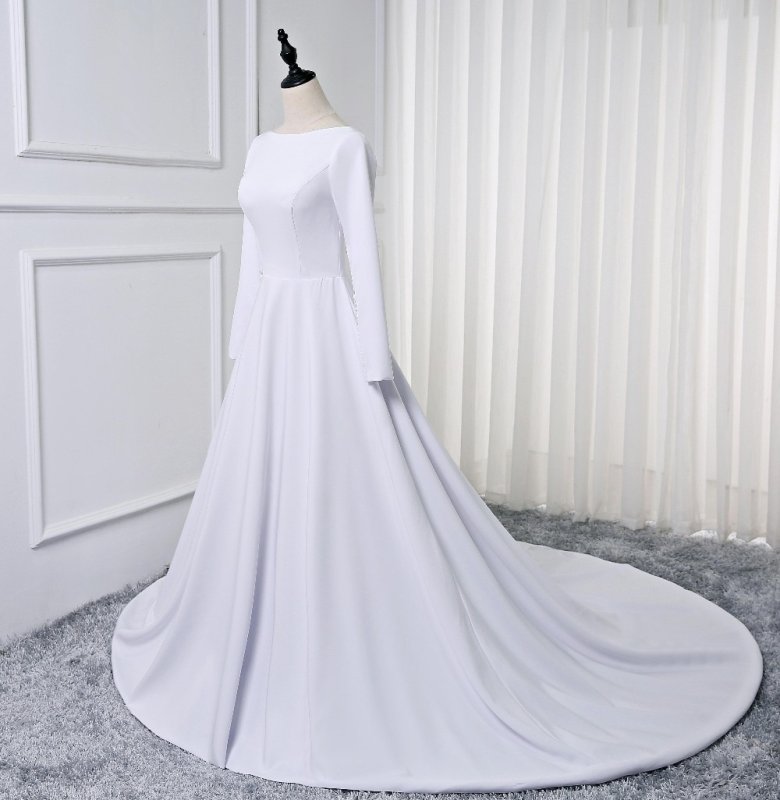 Атласна весільна сукня Ізабель