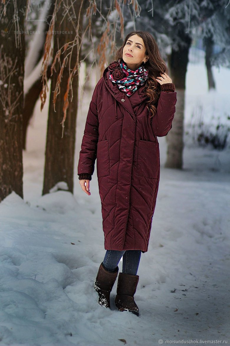 Зимова куртка з шарфом