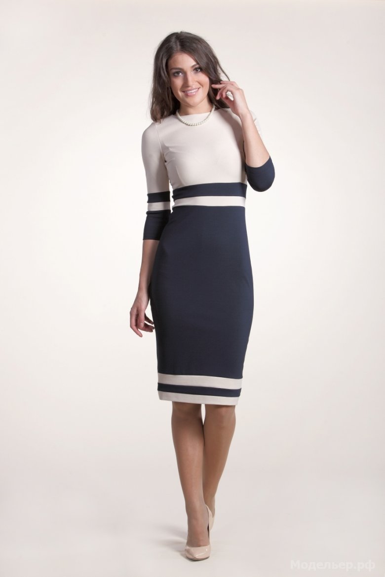 Сукні трикотажні двокольорові жіночі