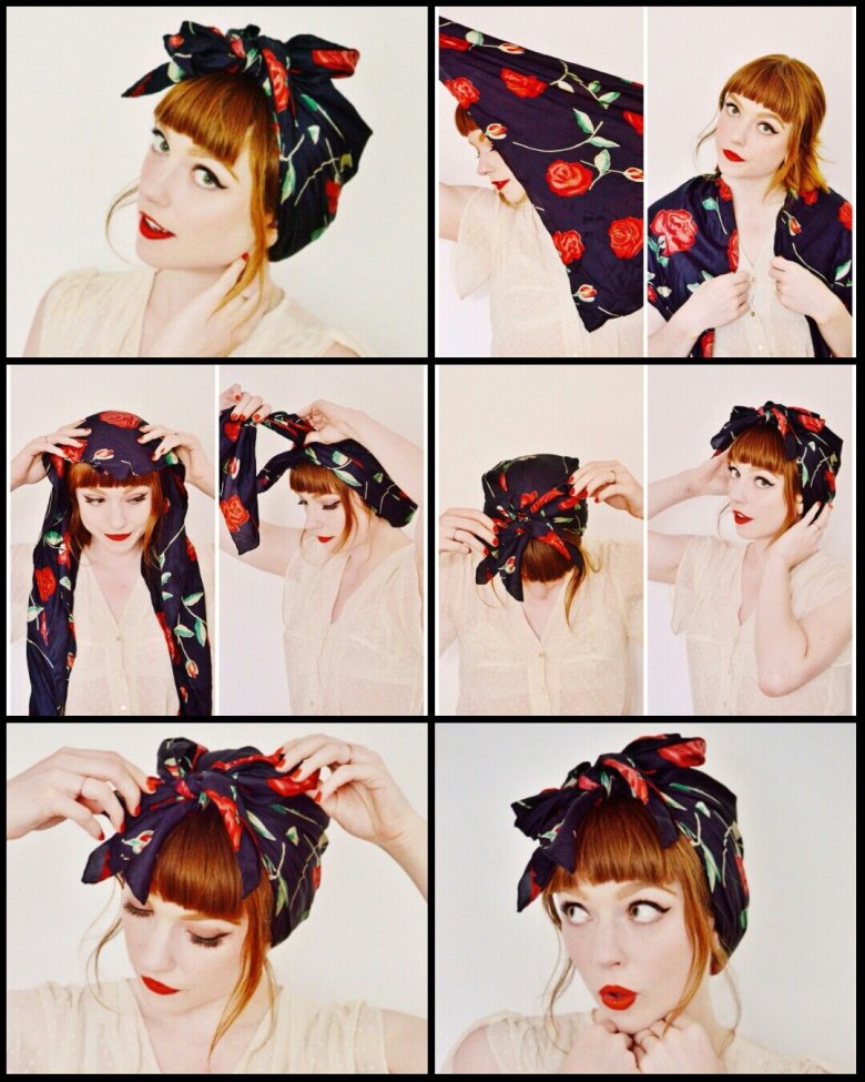 Зачіски з банданою в стилі пін ап