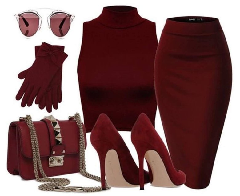 Бордовий колір в одязі