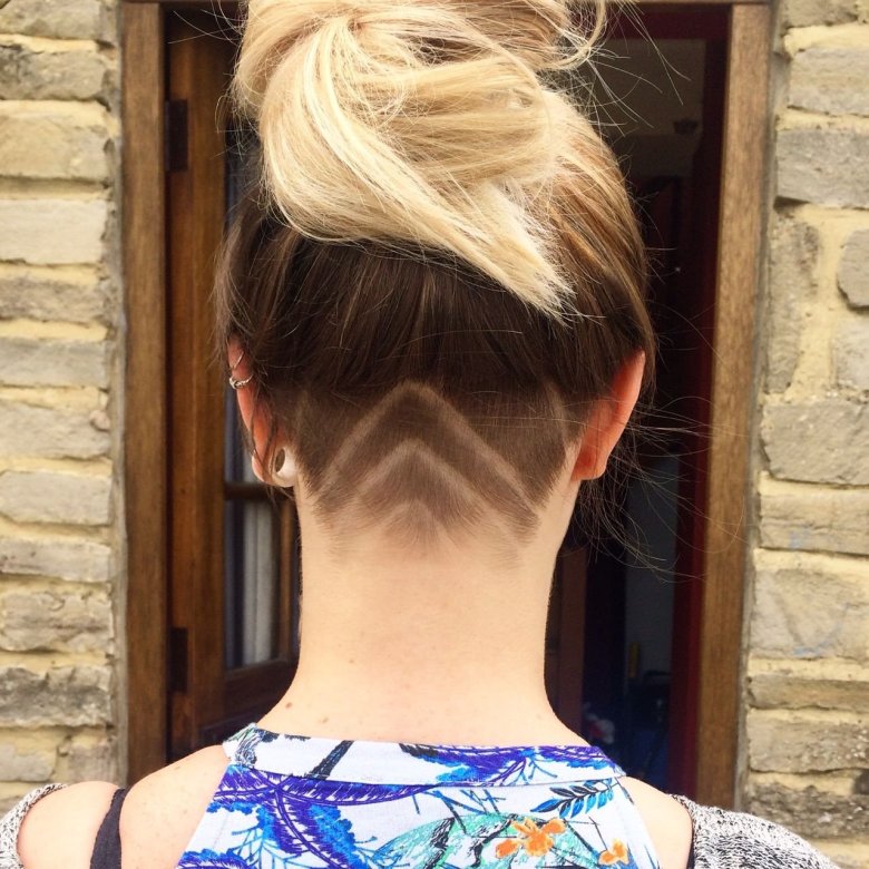 Жіночі зачіски з голеною потилицею