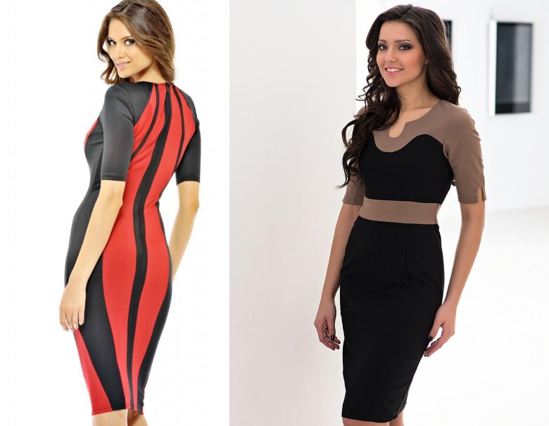 Сукні двокольорові комбіновані