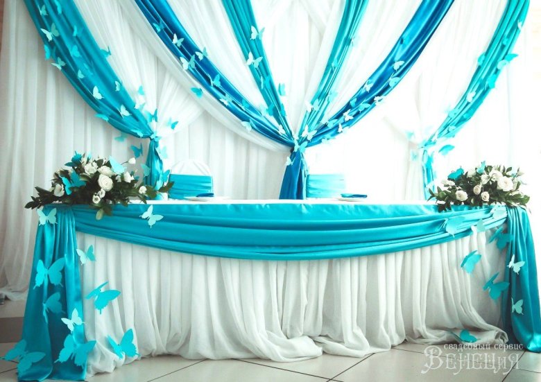 Весільний декор у бірюзовому кольорі
