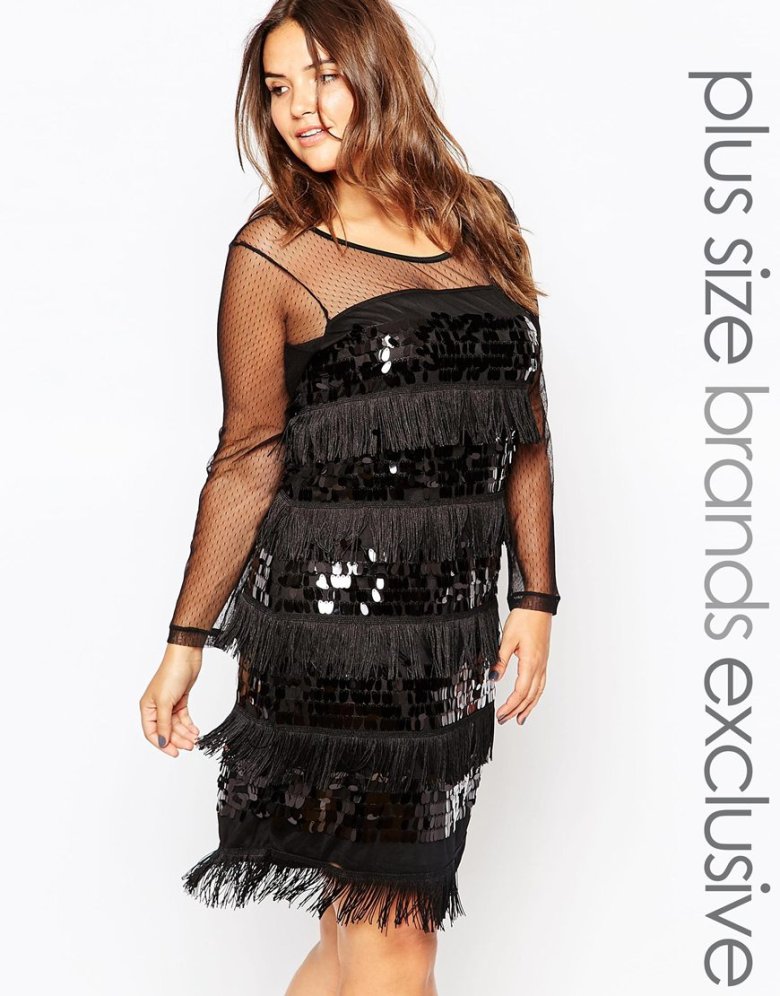 Сукня з паєток для повних