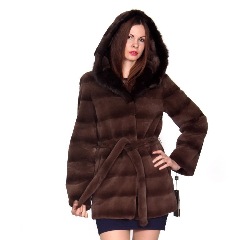 Шуба Алеф норка з капюшоном